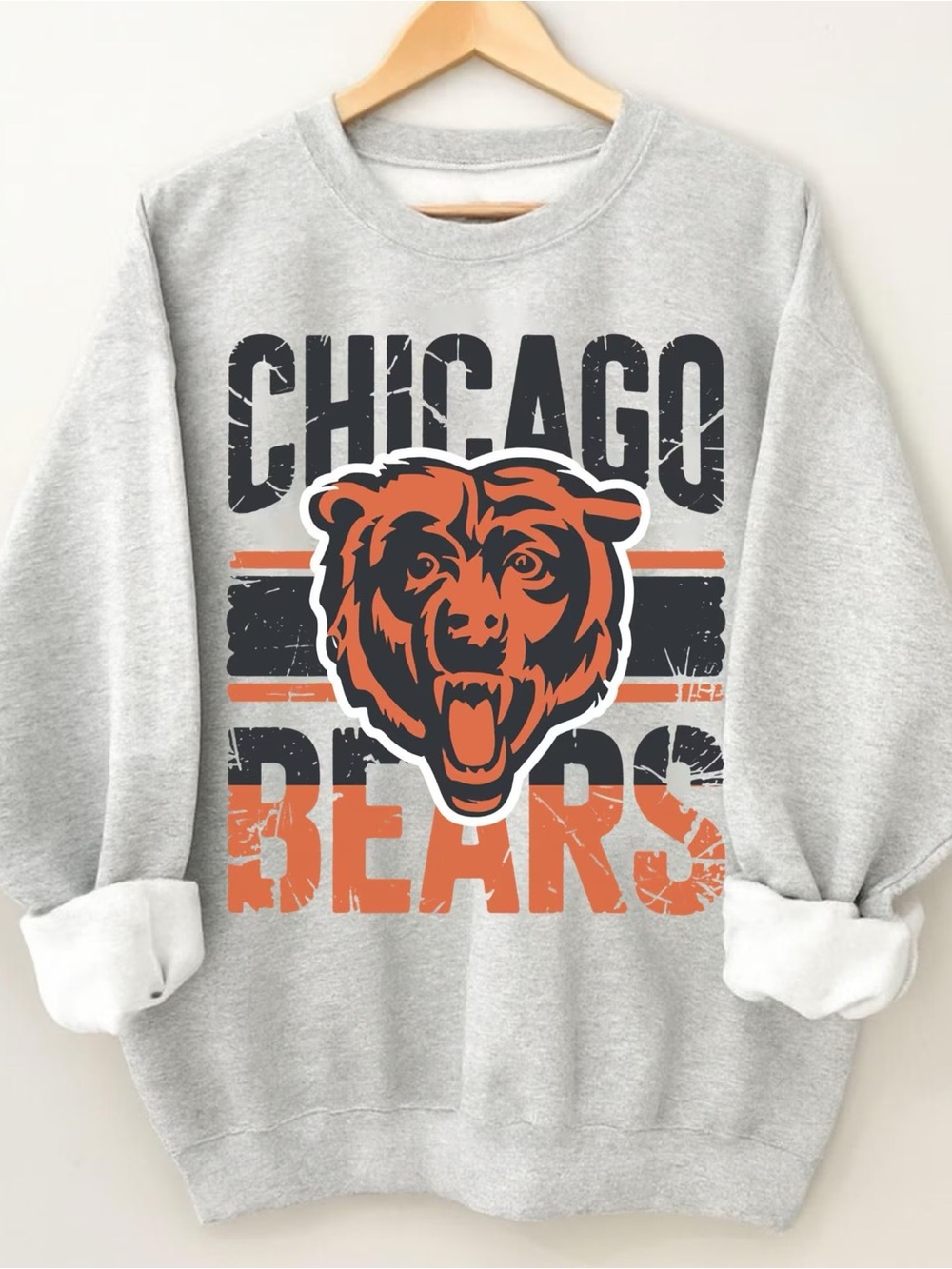 Chicago Bears Sweatshirt, NFL Team Graphic Sweatshirt - Unisex